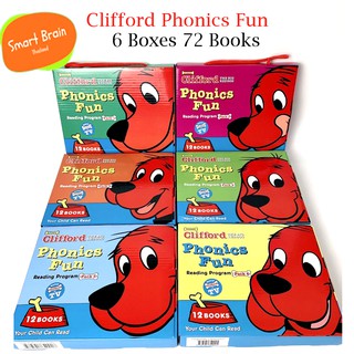 *ส่งทุกวัน* ชุดหนังสือ Clifford Fun Phonics Pack 1-6 จำนวน 72 เล่ม หนังสือเด็ก หนังสือเด็กภาษาอังกฤษ Smart Brain