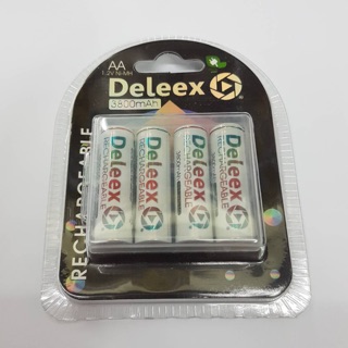 Deleex ถ่านชาร์จ ขนาดAA 4ก้อน รับประกันคุณภาพ