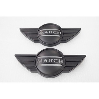 ครอบไฟเลี้ยวแก้ม สำหรับ NISSAN MARCH JUKE TIDA NAVARA D40 พลาสติกสีดำ สไตล์ Mini ติดตั้งด้วยเทปกาวสองหน้าด้านหลัง