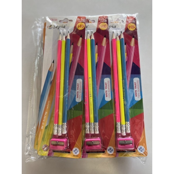 ชุดดินสอsepiaสุดคุ้มดินสอ2bกับHb