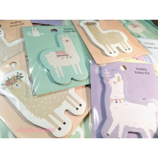 Alpaca Sticker note / Sticky memo โพสต์อิท ลาย อัลปากา / ลายน่ารัก มี 30 แผ่น