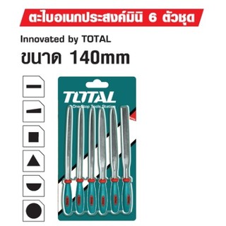 Total ตะไบเอนกประสงค์มินิ 6 ตัวชุด ขนาด 5.5 นิ้ว รุ่น THT914…