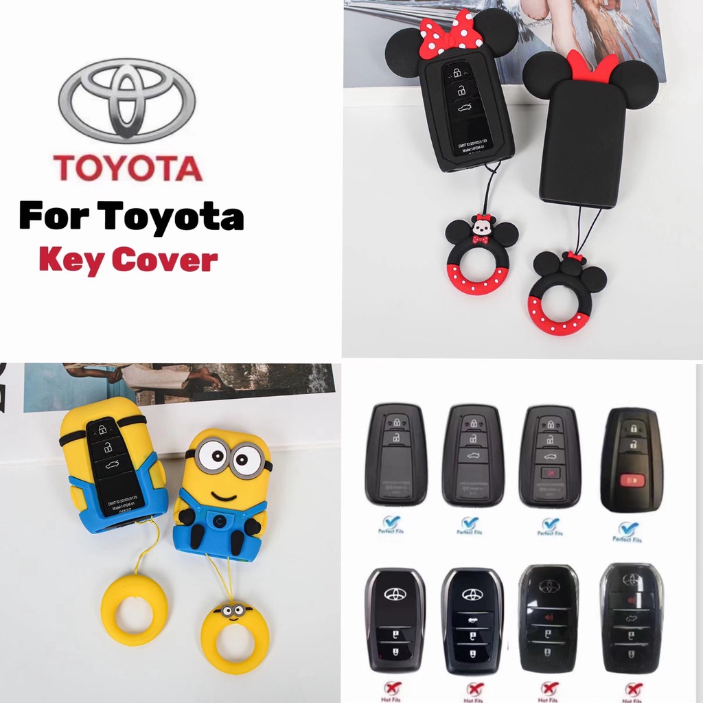 เคสรีโมทกุญแจรถยนต์ คาร์บอนไฟเบอร์ คุณภาพสูง สําหรับ Toyota corolla Cross Camry Altis CHR 2 3 4