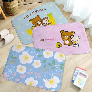 พรมปูพื้นห้องน้ํากันลื่นลายการ์ตูน rilakkuma 40x60 ซม.