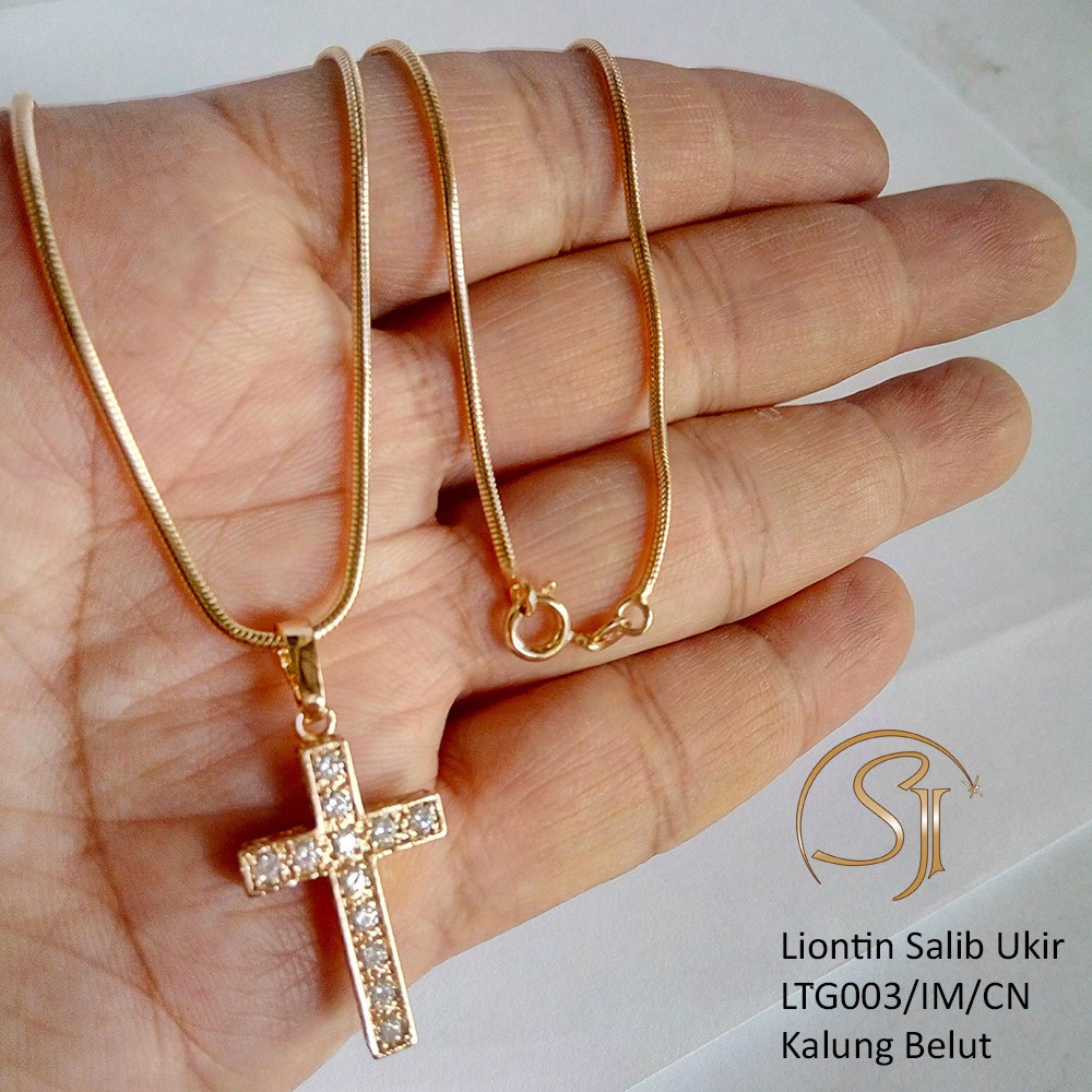 สร้อยคอจี้ไม้กางเขน เครื่องประดับสตรีเหมาะสําหรับของขวัญคริสต์มาส LTG003