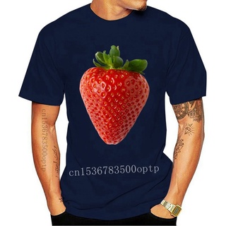 เสื้อยืดลําลอง ผ้าฝ้าย แขนสั้น คอกลม พิมพ์ลาย Strawberry lelaki baju lengan pendek pakain ทรงหลวม แฟชั่นฤดูร้อน สําหรับผ