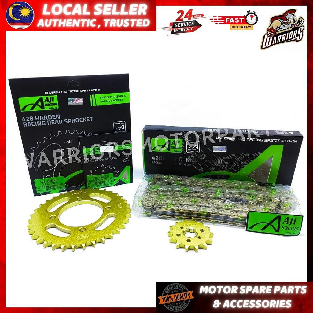 YAMAHA LC135 V1-V7/RXZ/Y125Z/Y110/Y100 [AJI RACING] 428H-132L หรือ O-RING CHAIN SPROCKET SET DRIVE K