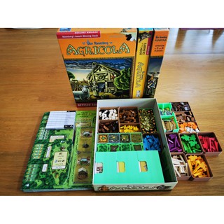 Tidy Insert เกม Agricola (revised) และ Farmers of the Moor, 5-6 Players expansion