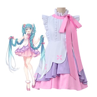 [สินค้าเฉพาะจุด] Hatsune Miku cos ชุด Miku Rapunzel Her Royal Highness Hatsune คอสเพลย์ชุดฮาโลวีนเครื่องแต่งกาย perfect ฟื้นฟู