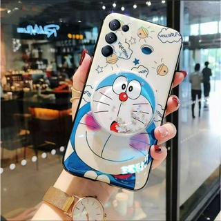 เคส VIVO Y33T Y33S Y21T Y21 T1X Y30 5G Y20i Y12S Y12A Y20 Y20A Y01 Y15S Y15A Y31 Y72 V21 V21E V23 V23E 5G V20 V19 V17 V15 S1 Pro  Y50 Y11 Y15 Y17  ทรศัพท์ลายการ์ตูนโดเรม่อน,เคสโทรศัพท์แฟชั่นลายการ์ตูนบลู-เรย์3มิติผิวเงาฝาครอบหลังTPUนิ่มกันกระแทกสำหรับผู