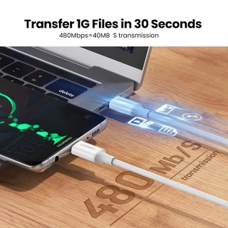 สายชาร์จ สายโอนข้อมูล Ugreen 60 W แบบ Usb C