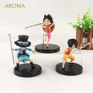 Aroma โมเดลฟิกเกอร์ Monkey D Luffy Collectable Models Young Young Sabo Luffy ขนาด 9-10 ซม.