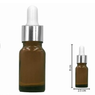 [GB-0002]ขวดดรอปเปอร์ สีชา ขวดบีบหยด empty amber bottle glass 10ml ขวดเซรั่ม ขวดน้ำมัน ขวดน้ำหอม น้ำมันหอมระเหย ขวดทดลอง