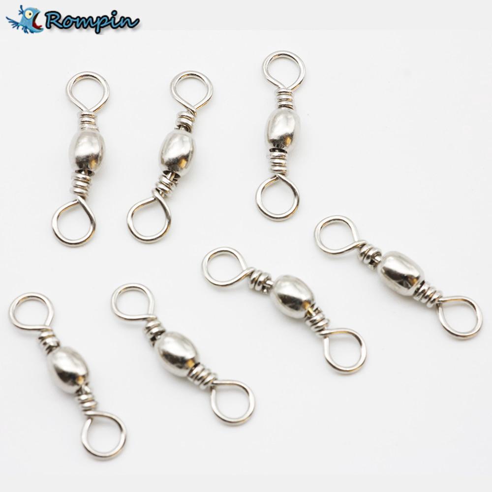 7pcs/lot 90LB size 5 Deluxe Barrel Swivel white color Stainless Steel Sea Fishing Hook connector swivel Snap Tackle