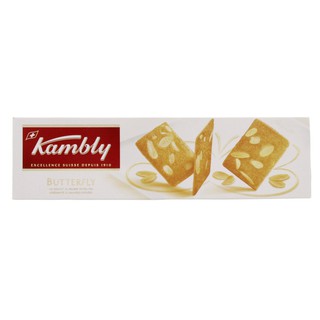 Kambly Butterfly Almond Biscuit 100g บิสกิตแผ่นบางผสมอัลมอนด์สไลด์