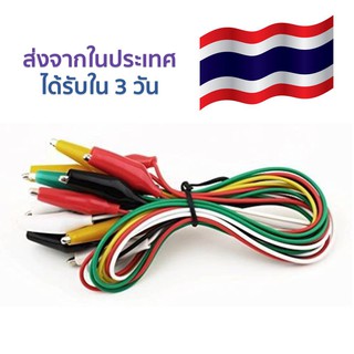 สายปากคีบ คลิปหนีบสายไฟ Cable Wire Crocodile ชุด 10 ชิ้น