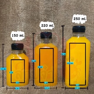 **150 ขวด** ขวดพลาสติก ขวด pet 150 200 220 250 cc แบนเรียบ 150 ขวดพร้อมฝา