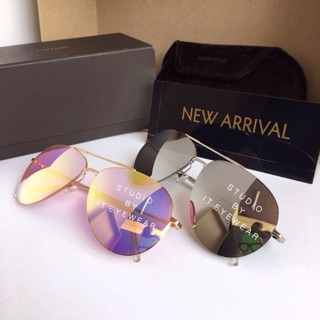 💫 New arrival 💫 แว่นกันแดด ทรงสวย บางเฉียบ หรู นน.เบา งานเกรดพรีเมี่ยม ทรงเปลือยขอบ เกร๋สุดๆ  ป้อง