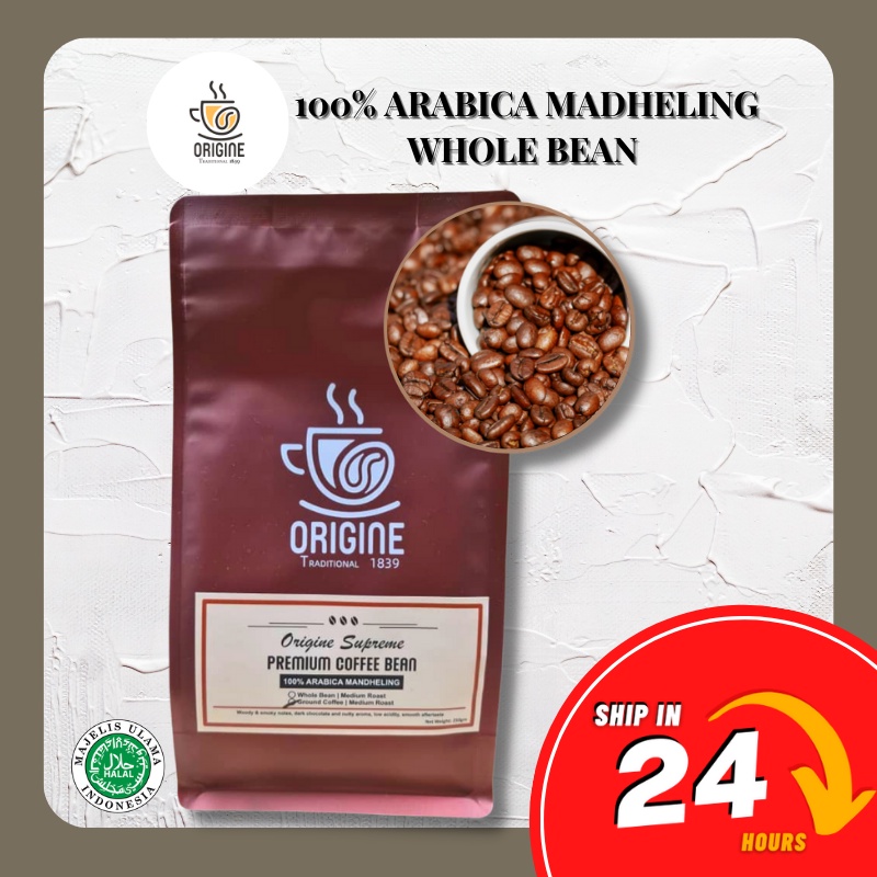 ORIGINE Coffee Arabica พิเศษทั้งถั่ว Mandheling คั่วสดใหม่อาหรับ Kopi Biji Kopi เมล็ดกาแฟ 250g 阿拉比卡ก