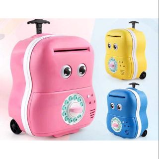 (n)(e)(w) ออมสินดูดแบงค์กระเป๋าเดินทาง
ราคา 590 บาท
ขนาด 20*11*17 ซม
(-) ใส่รหัสเพื่อเปิดออมสิน