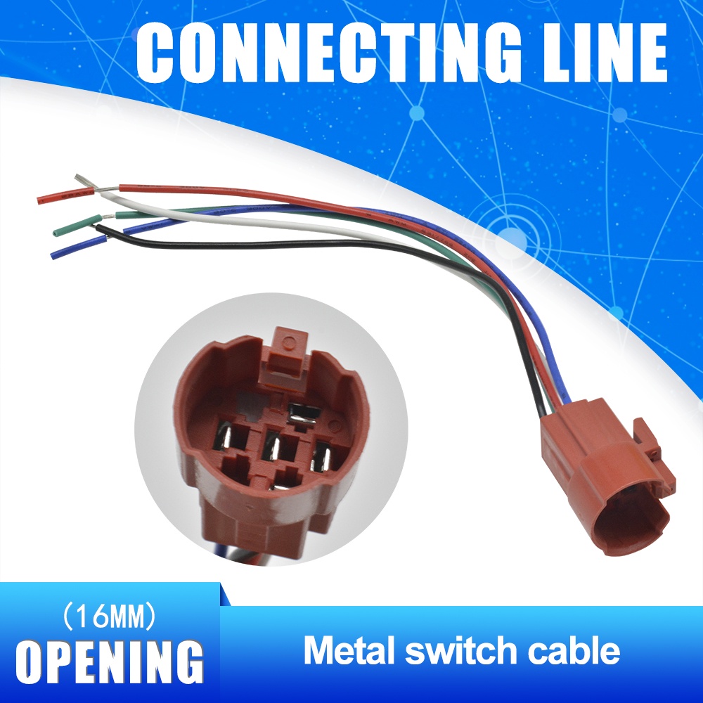 DIYMORE สวิตช์ปุ่มกดโลหะ ทรงกลม แบน 16 มม. 250V 5A - รูปที่ 7