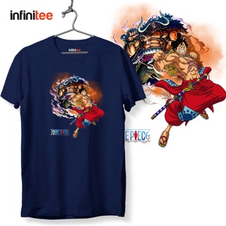 ไม่มีที่สิ้นสุด One Piece Luffy and Kaido Anime Manga Shirt in Navy Blue  เสื้อยืด  สำหรับผู้ชาย Women T Shirt Tops