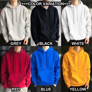 [NO Zipper ] เสื้อฮู้ดดี้ แขนยาว มีซิป สีพื้น Meron / สีดํา / สีเทา / สีน้ําเงินเข้ม