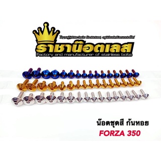 น๊อตชุดสี ก้นหอย Forza 350 สแตนเลสแท้ ( มี 3 สี )