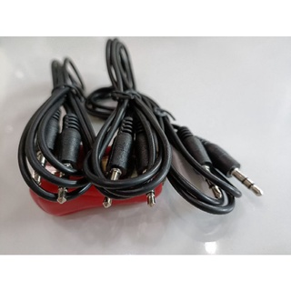 Male 3.5 mm Stereo Jack to Male 3.5 mm Stereo Jack Aux Cable, Black, 1m ขายเหมา 5 เส้น/ชุด ถูกๆๆ