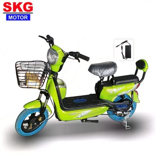 SKG จักรยานไฟฟ้า electric bike ล้อ14นิ้ว รุ่น SK-48v111 สีเขียว