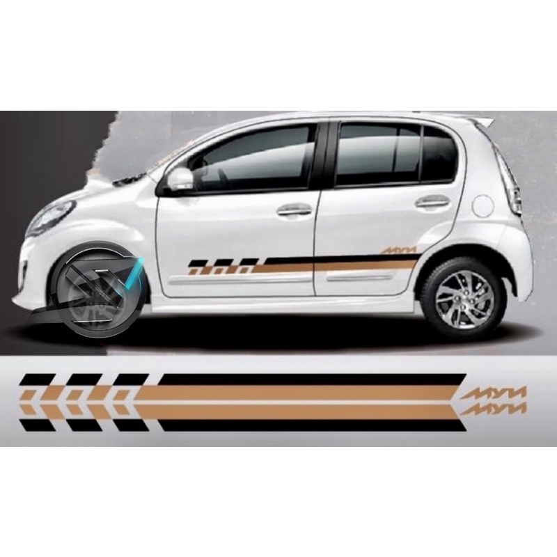 (Ready Stock)S244# Perodua Myvi Car Body Vinyl Decal Sticker