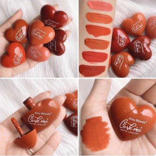 ❤🍑พร้อมส่ง❤🍑 ลิปหัวใจคิสบิวตี้ Kissbeauty LoveMe Matte Lip Gloss 8 ml. เนื้อแมทสวยทุกสี แพคเกจสุตน่ารักตลับรูปหัวใจ