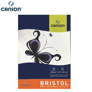 Canson(แคนสัน) สมุดฉีกBristol  ขนาด 29.7x42cm. หนา180g ผิวซาตินเรียบ #200 001 920