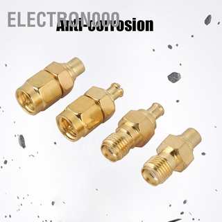 Electron000 อะแดปเตอร์ Mcx To Sma 50Ohm ทองเหลือง 4 ชิ้นสําหรับเสาอากาศวิทยุ