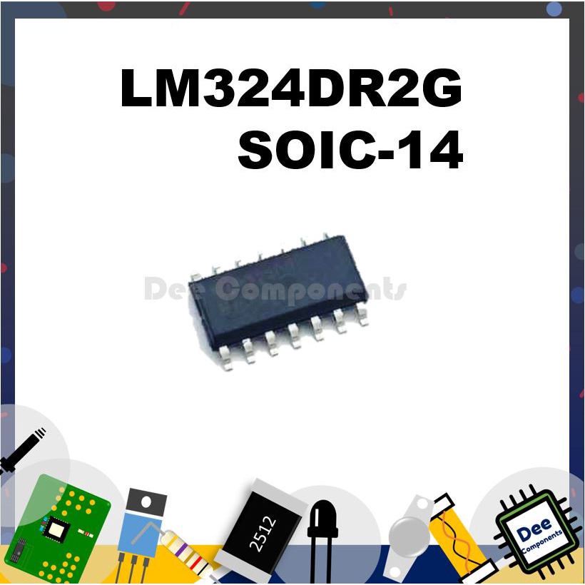 LM324 Op-Amp SOIC-14 3 - 32 V 0°C ~ 70°C LM324DR2G onsemi 2-1-6