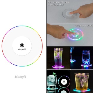 [Homyl1] แผ่นรองแก้วมีไฟ Led สําหรับรถยนต์