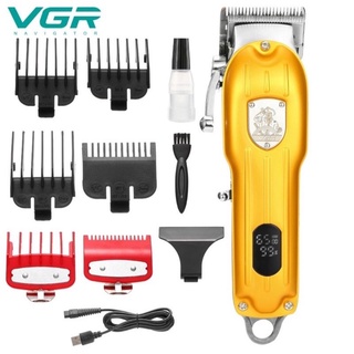 💈VGR-092⚡อุปกรณ์ตัดผมไร้สาย VGR-092 ปัตตาเลื่ยน สีทอง