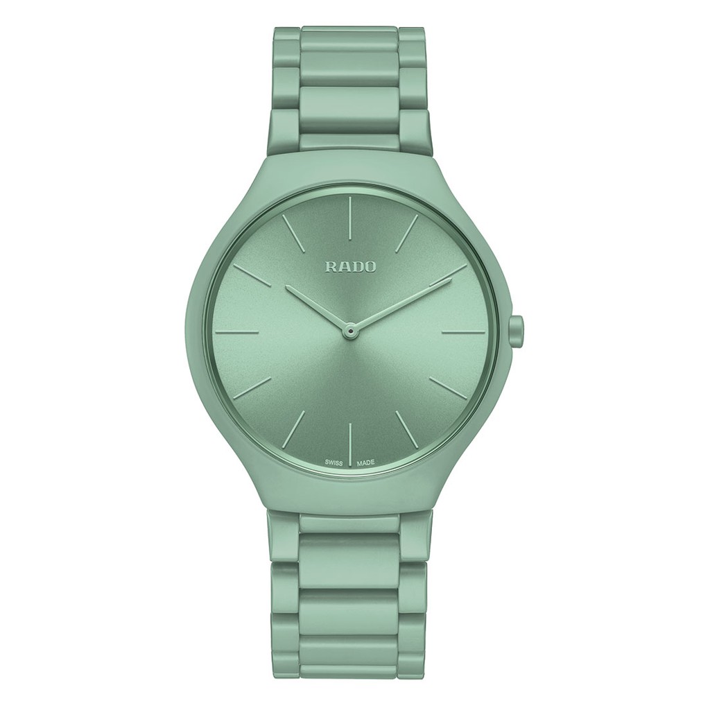 RADO True Thinline Le Corbusier Limited Edition นาฬิกาข้อมือ สีเขียวอังกฤษ รุ่น R27096662