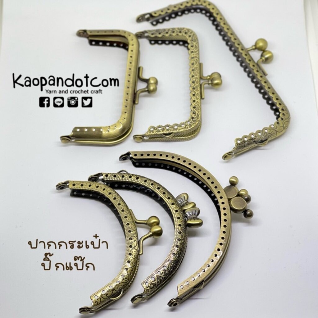ปากกระเป๋าปิ๊กแป๊ก สีรมดำ พร้อมส่ง
