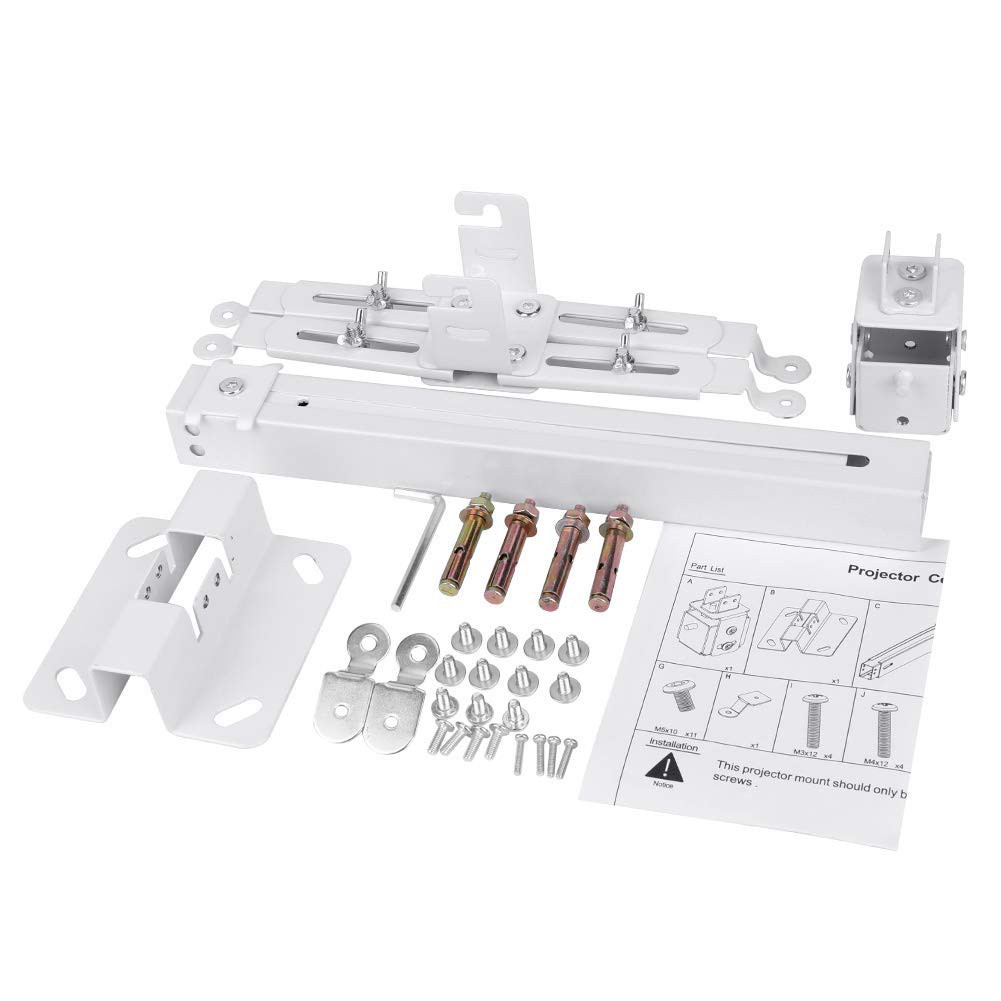 ขาแขวน ขายึด โปรเจคเตอร์ แข็งแรง ใช้ได้กับทุกรุ่น ปรับความยาวได้ 3 ระดับ 43-65 ซม. Projector Ceiling Mount White - รูปที่ 6