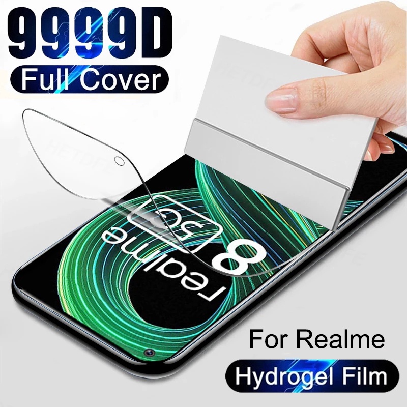 9999D ฟิล์มไฮโดรเจลนิ่ม กันรอยหน้าจอ สําหรับ Realme 5 5i 6i 6 7 8 Pro 7i 8i 9i C1 C2 C3 C11 C12 C15 