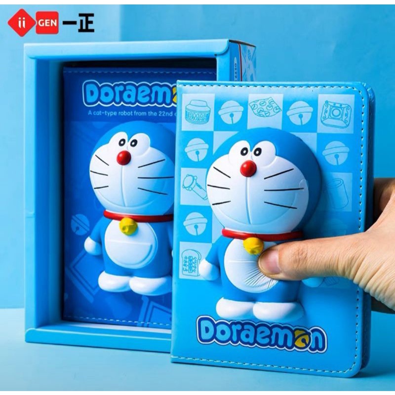 สมุดโน๊ตสกุชชี่ Doraemon ปกเป็นสกุชชี่นุ่มนิ่ม กระดาษด้านในพิมพ์ มีลายทุกหน้า ขนาด 10.8x15.3cm มี 2 สี เล่มละ 250 บาท