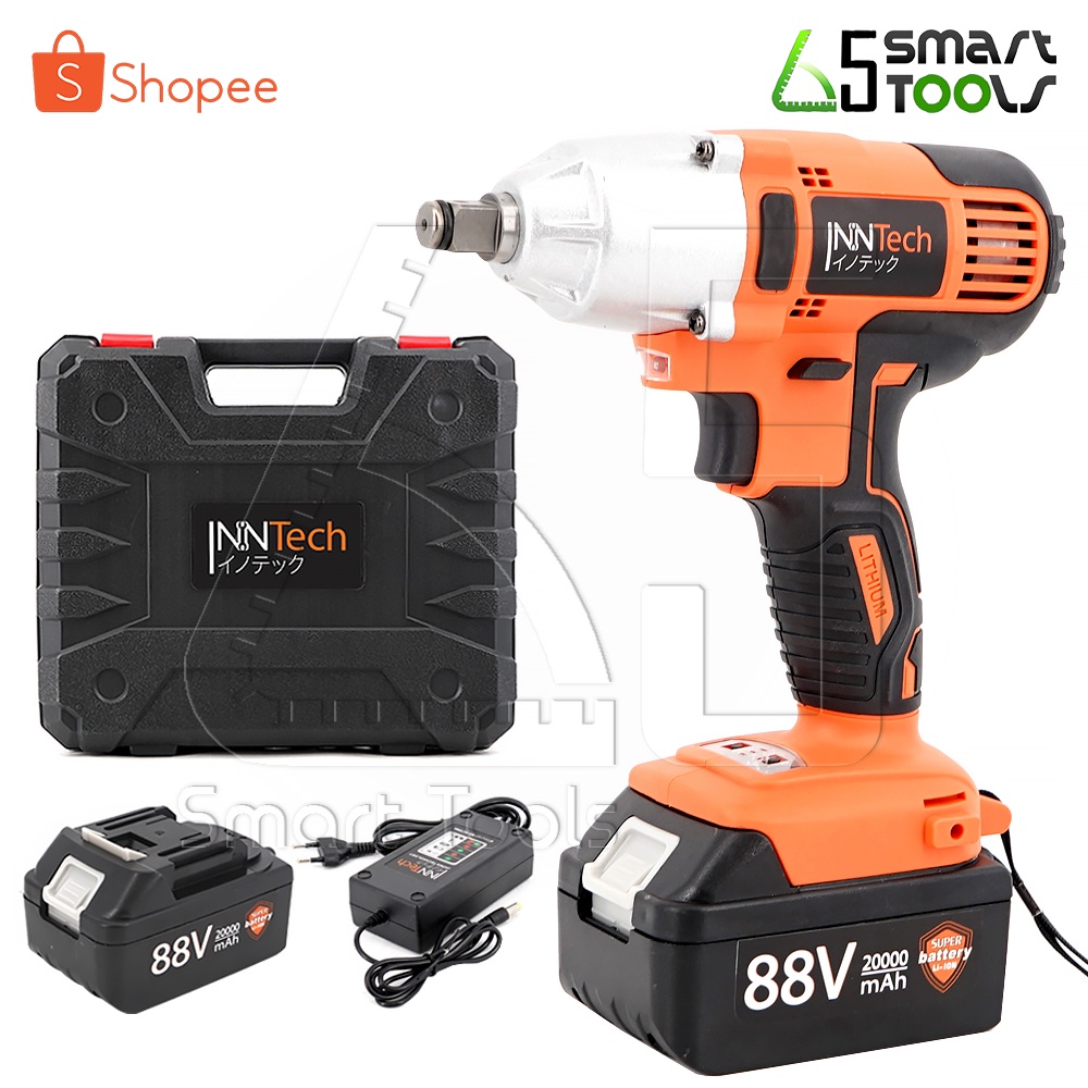 InnTech 2in1 บล็อกไฟฟ้า&สว่านไร้สาย "ราคาพิเศษ ลดล้างสต๊อก!!" บล็อกแบตเตอรี่ไร้สาย 88V พร้อมแบตเตอรี