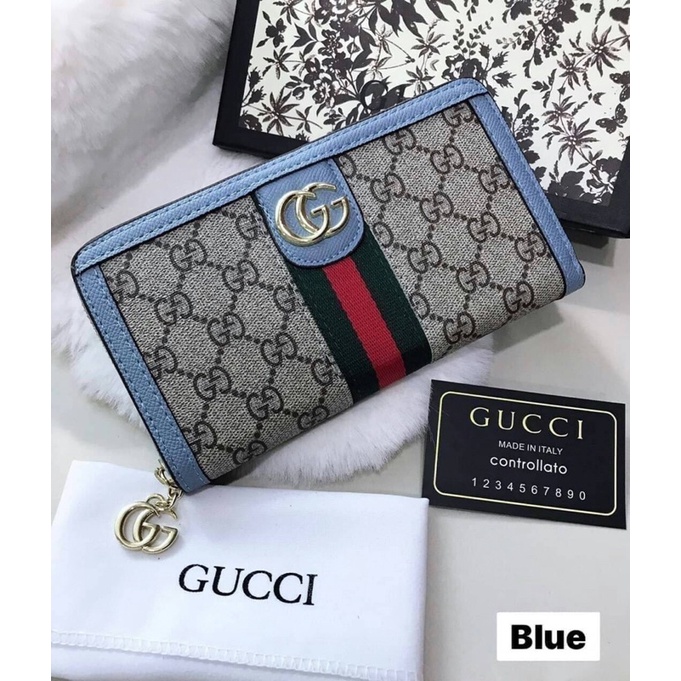 👜#Gucci_pp #กระเป๋าสตางค์ Gucci ซิปรอบใบยาว​