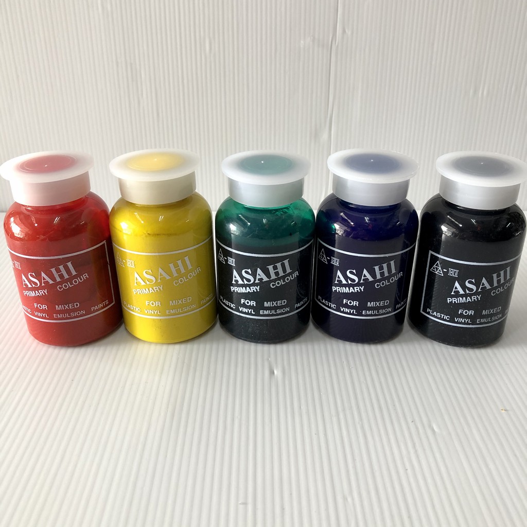 แม่สีน้ำ แม่สีน้ำอะครีลิค แม่สีน้ำพลาสติก ครบทุกสี สีสวย เงางาม ASAHI แม่สีทาบ้าน แม่สี สีน้ำ ทาปูน สีผสม