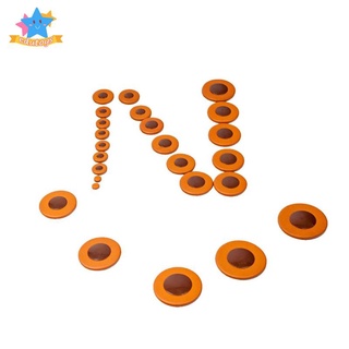 25 Pieces Leather Tenor Saxophone Pads Sax Replacement Accessory Orange