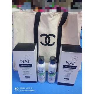 💥แถมฟรีกระเป๋าผ้าอย่างดี💥Nal แชมพู600มล.2ขวด+ ขนาดพกพา2ขวด