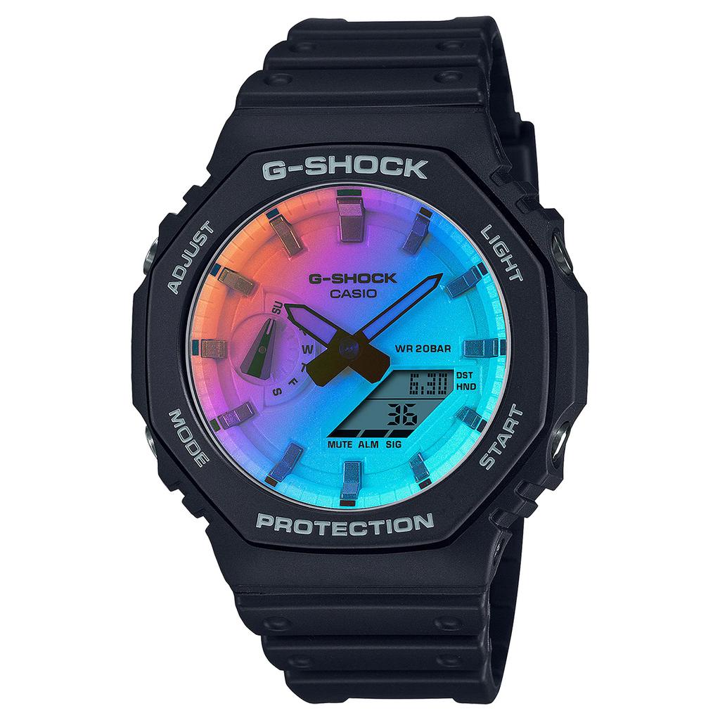 นาฬิกา G-SHOCK รุ่น GA-2100SR-1ADR สีดำกระจกสีรุ้ง CMG