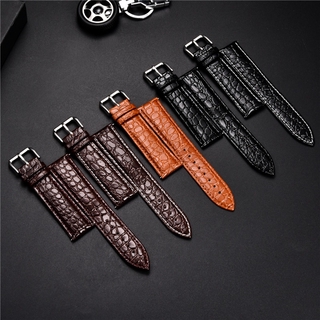 Crocodile Skin Design Calfskin Strap Soft Leather Watchband Replacement Business Watch Band 16mm 18mm 20mm 22mm 24mm Straps