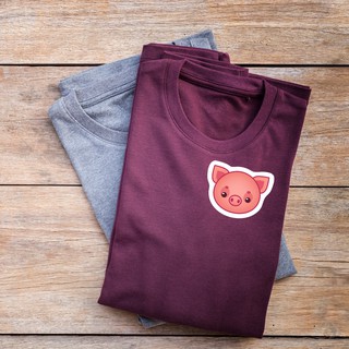 ลายน้องหมู น่ารักแผ่นรีดติดเสื้อผ้าสติกเกอร์ ตัวการ์ตูนรีดติดเสื้อ